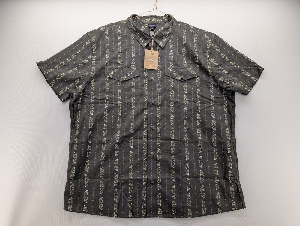 NWT Patagonia Men's Go-To Western Shirt in Lowlands Forge Grey size XL